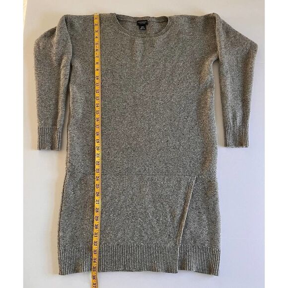 Club Monaco Italian Yarn Wool Silk Grey Long Sleeve Sweater Dress Size Medium - Picture 7 of 13